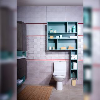 Полка навесная Бриклаер Кристалл 4627125414794 90 см муссон